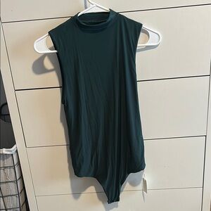 Aerie Fitted Sleeveless Green Smoothez  Bodysuit